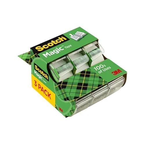 Scotch Magic Tape Bundle with Dispensers, 9 Rolls Total | Invisible, Photo-Safe, Write-On Tape for Office & School thumbnail 5