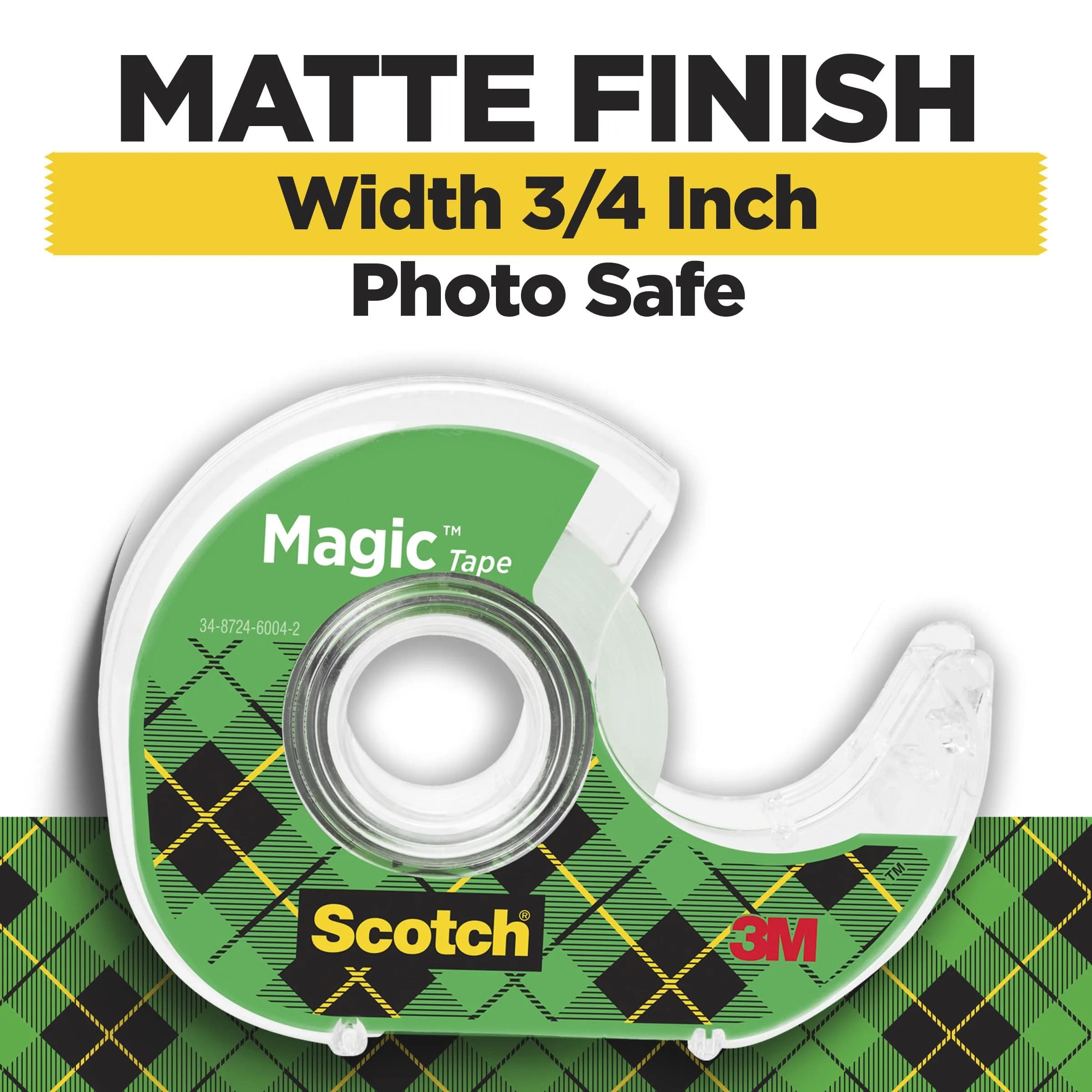 Scotch Magic Tape Bundle with Dispensers, 9 Rolls Total | Invisible, Photo-Safe, Write-On Tape for Office & School - view 3