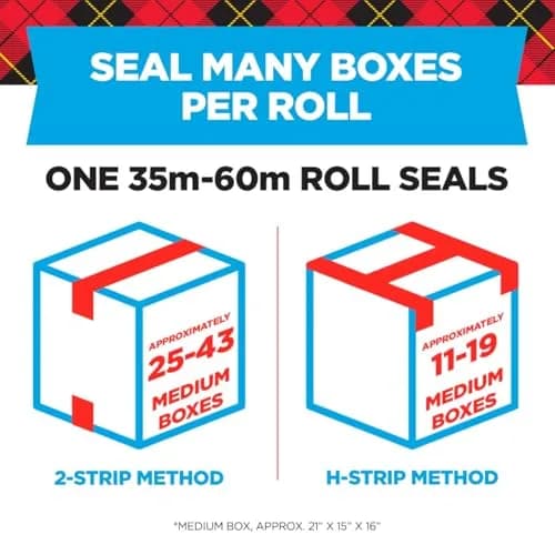 Scotch Heavy Duty Shipping Packaging Tape 3850 Clear 1.88 in x 54.6 yd (48 mm x 50 m) 12 Rolls | Industrial Strength Adhesive thumbnail 3