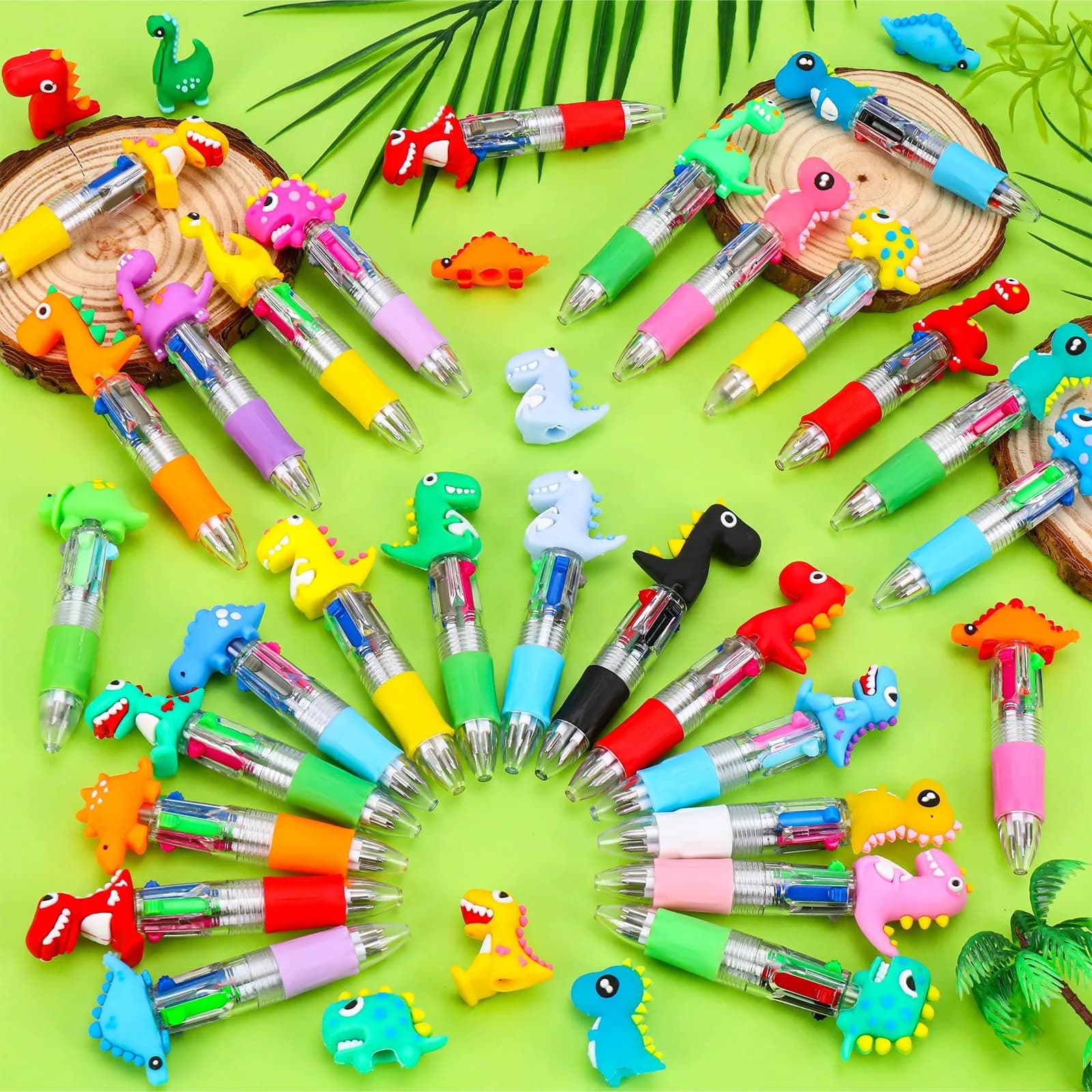 CZWZ Dinosaur Mini Ballpoint Pens (Pack of 30) | 4-in-1 Cute Kawaii Pens for Kids - view 4