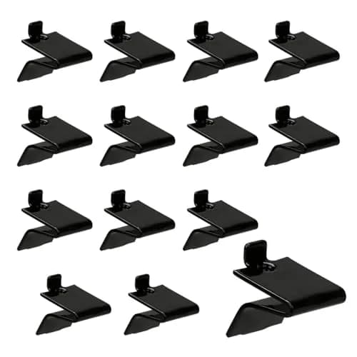 Lenink Adjustable Pilaster Shelf Clip 14 Pcs Black | Easy to Install & Durable Support thumbnail 1
