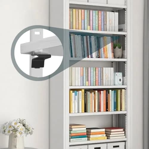 Lenink Adjustable Pilaster Shelf Clip 14 Pcs Black | Easy to Install & Durable Support thumbnail 7