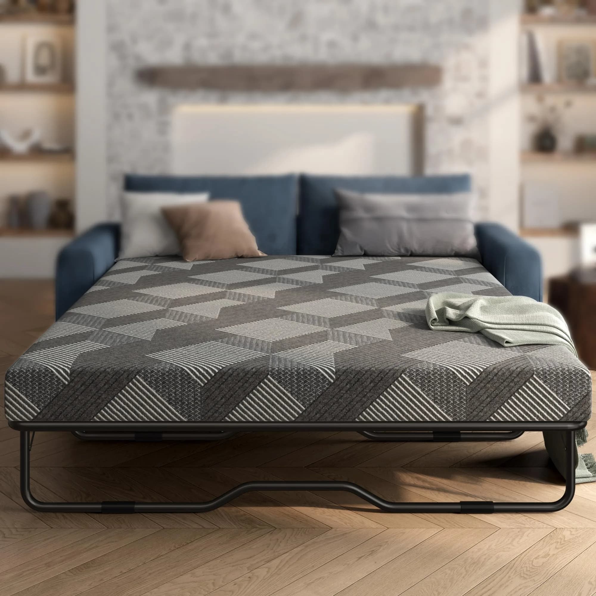 Wellynap 4 Inch Gel Memory Foam Sofa Mattress Queen Size | Space-Saving Comfort Support