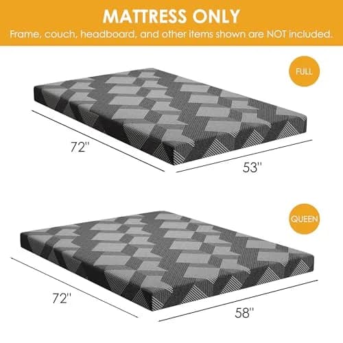 Wellynap 4 Inch Gel Memory Foam Sofa Mattress Queen Size | Space-Saving Comfort Support thumbnail 2