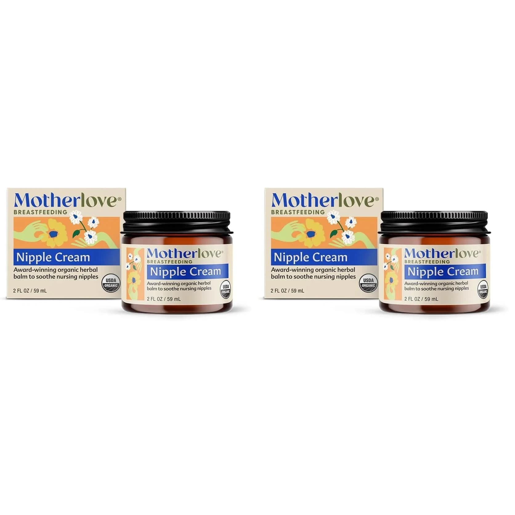 Motherlove Organic Nipple Cream 4 fl oz (118 ml) | Lanolin-Free, USDA Organic, Safe for Baby — Nipple Cream