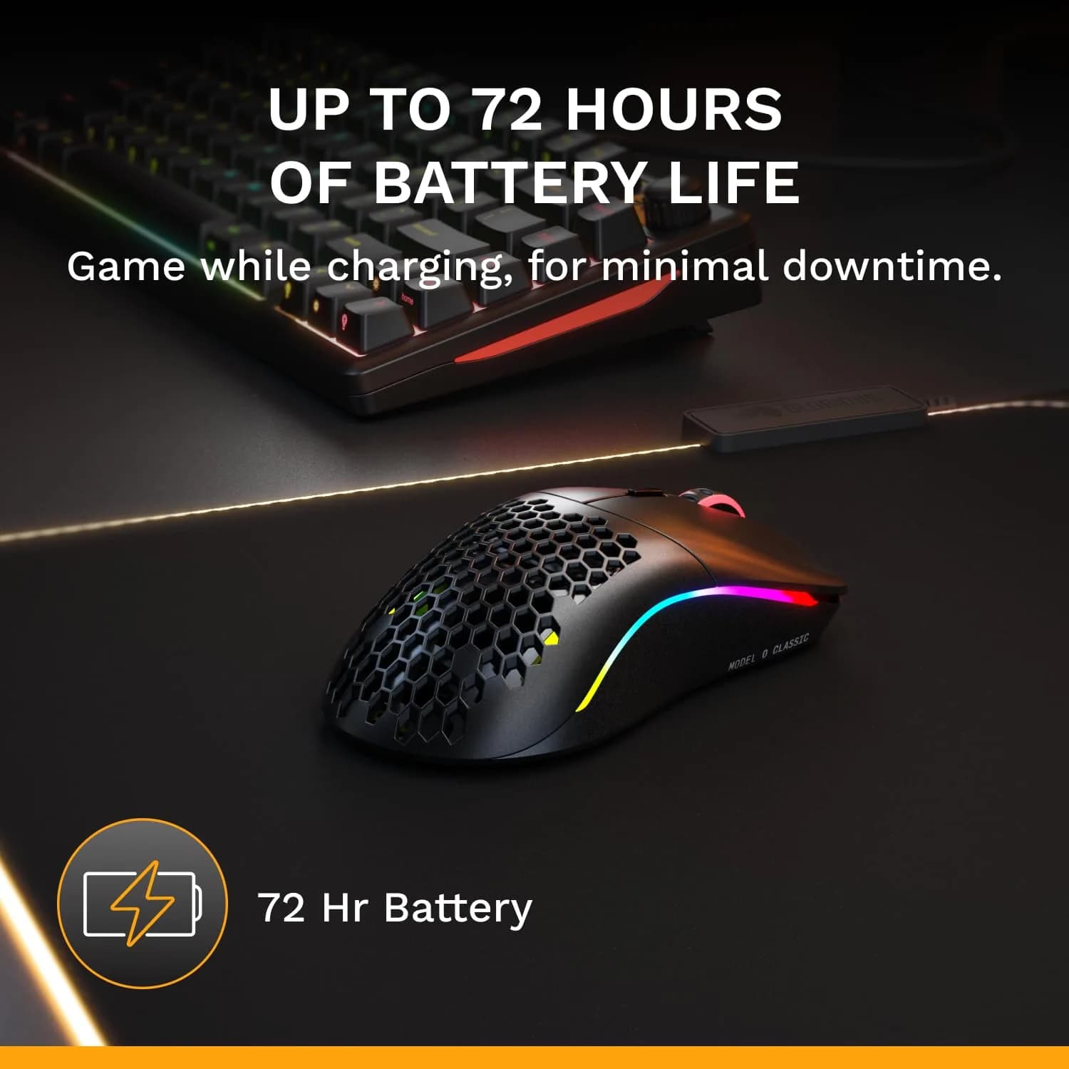 GLORIOUS Model O Classic Wireless Gaming Mouse (Black) | 69g Ultralight, 19K DPI, 100M Click Switches - view 5