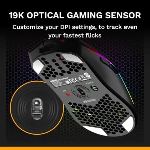 GLORIOUS Model O Classic Wireless Gaming Mouse (Black) | 69g Ultralight, 19K DPI, 100M Click Switches thumbnail 8