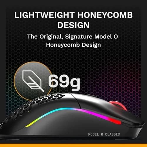 GLORIOUS Model O Classic Wireless Gaming Mouse (Black) | 69g Ultralight, 19K DPI, 100M Click Switches thumbnail 3