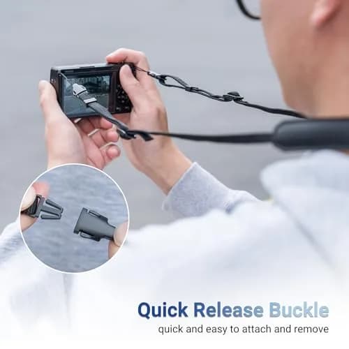 JJC Quick Release QD Loops Buckle Clip Adapter Connector for Sony ZV-1 II ZV1 RX100 VII VI VA V IV D-LUX8 G7X Mark III Cameras | Pack of 2 thumbnail 4