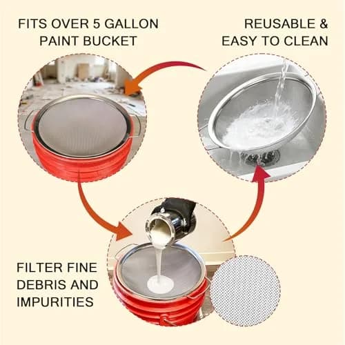 ZHUITU Fine Mesh Paint Strainer 60 Mesh Stainless Steel | Supports Fast, Impurity-Free Painting (70-120 chars) thumbnail 6