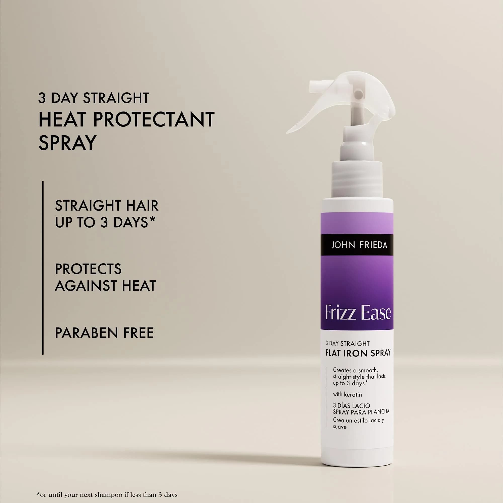 John Frieda Frizz Ease 3 Day Straight Flat Iron Spray 103ml (3.5 Fl Oz) | Heat Activated Keratin Formula for Smooth, Frizz-Free Hair - view 4