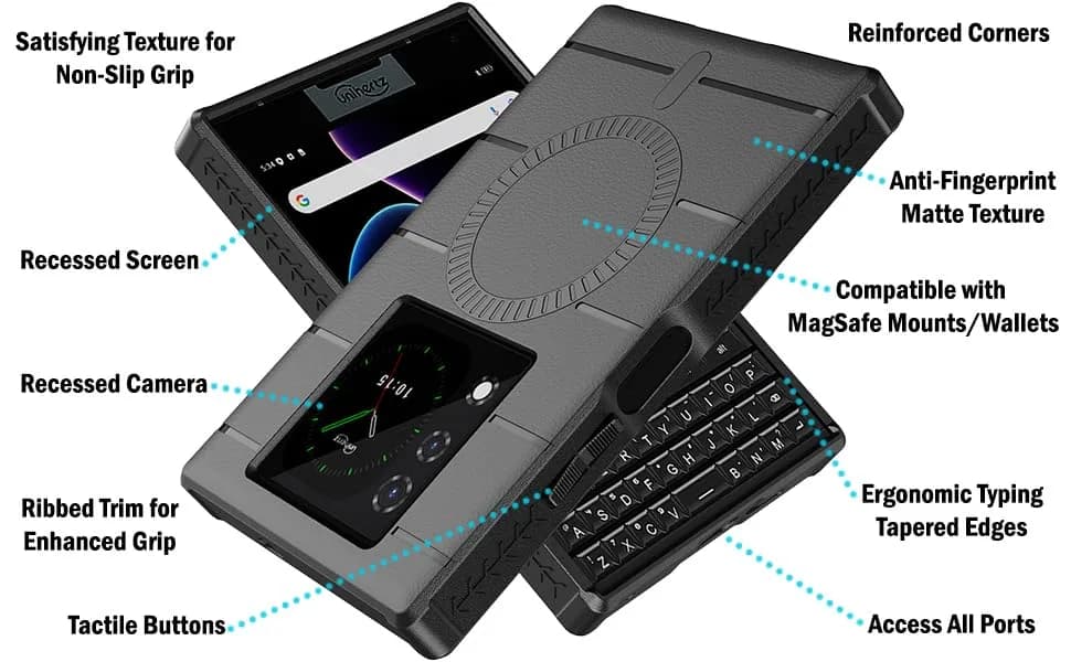 Nakedcellphone Flex Series for Unihertz Titan 2 Phone Case - Carbon Fiber thumbnail 6