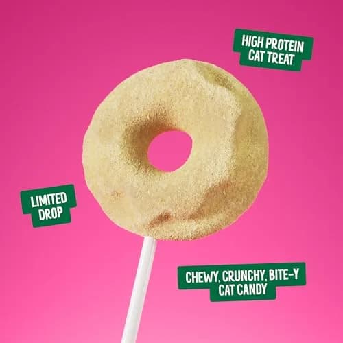 Bonkers Purrpops Krispy Kreme Edition Freeze-Dried Chicken Flavored Lollipop Cat Treats | Limited-Edition, High-Protein, All Life Stages thumbnail 4