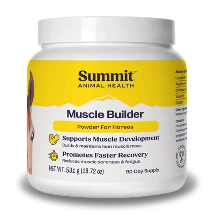 Summit Animal Health Muscle Builder Powder for Horses 90 Day Supply | Amino Acids & Vitamins Support Recovery thumbnail 5