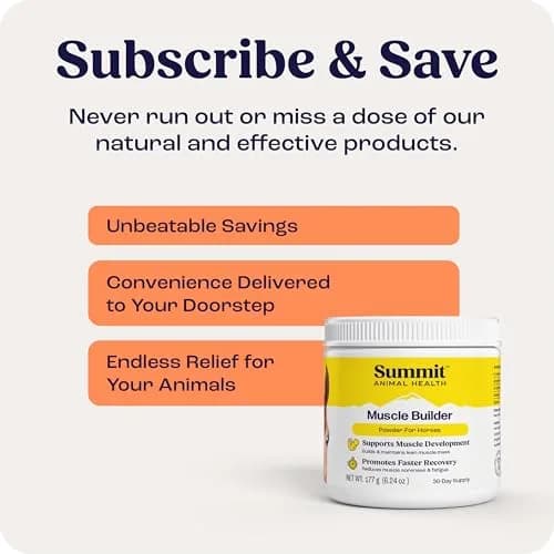 Summit Animal Health Muscle Builder Powder for Horses 90 Day Supply | Amino Acids & Vitamins Support Recovery thumbnail 3