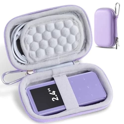AGPTEK MP3 MP4 Player Case for 2.4'' MP3 Player with Metal Carabiner Clip | All-round Protection & Portable Design thumbnail 1