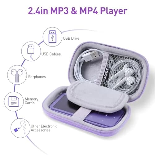 AGPTEK MP3 MP4 Player Case for 2.4'' MP3 Player with Metal Carabiner Clip | All-round Protection & Portable Design thumbnail 5