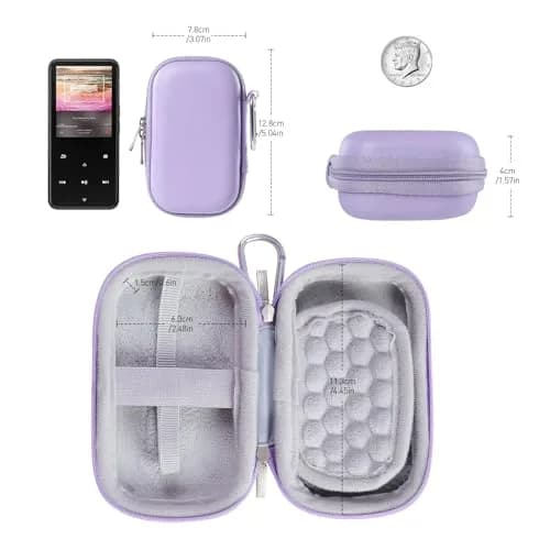 AGPTEK MP3 MP4 Player Case for 2.4'' MP3 Player with Metal Carabiner Clip | All-round Protection & Portable Design thumbnail 6