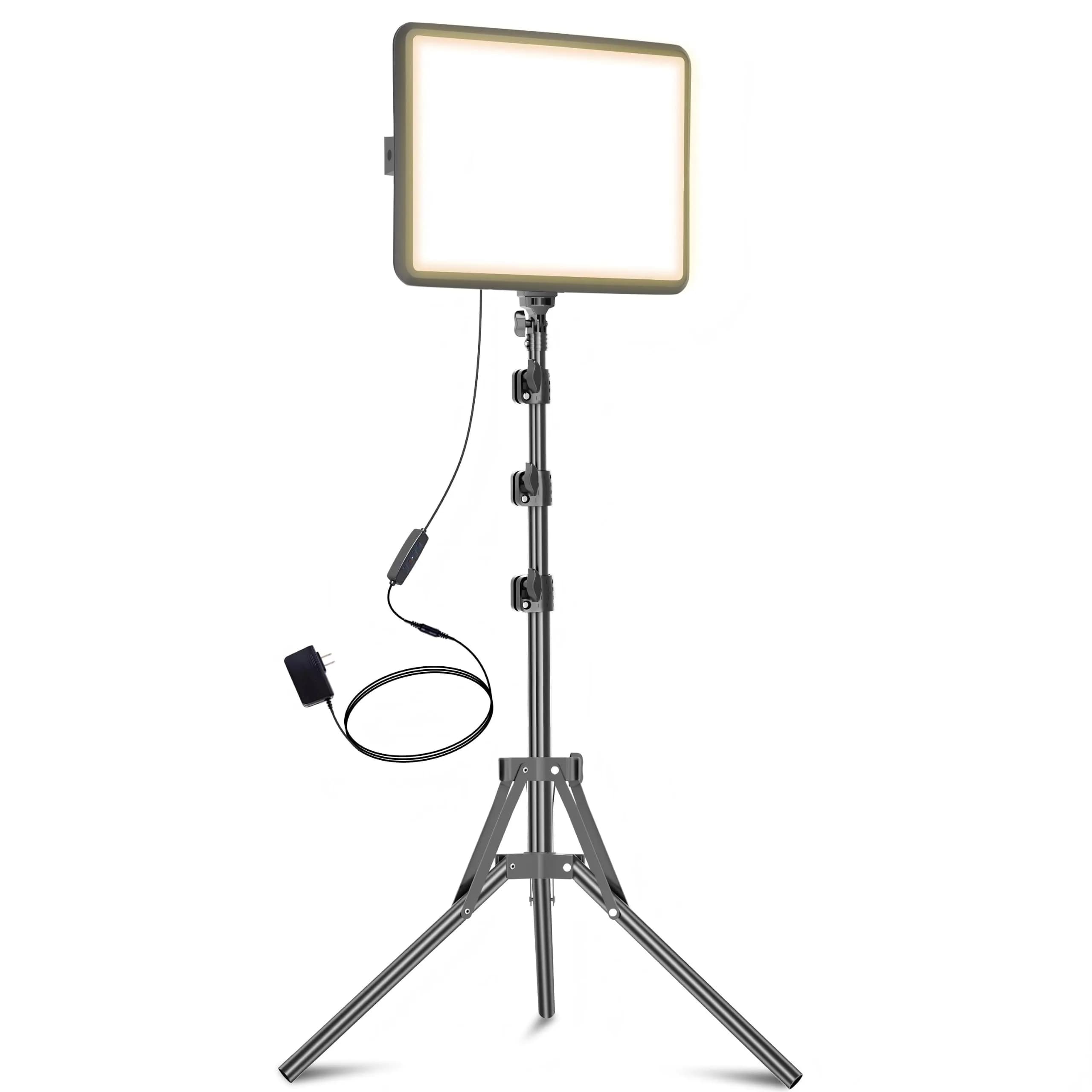 NiceVeedi 25W LED Video Light Kit with Tripod Stand & Carry Bag | 2900-7000K Dimmable Studio Light for Photography & Video Recording