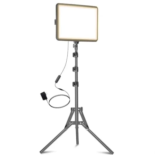 NiceVeedi 25W LED Video Light Kit with Tripod Stand & Carry Bag | 2900-7000K Dimmable Studio Light for Photography & Video Recording thumbnail 1