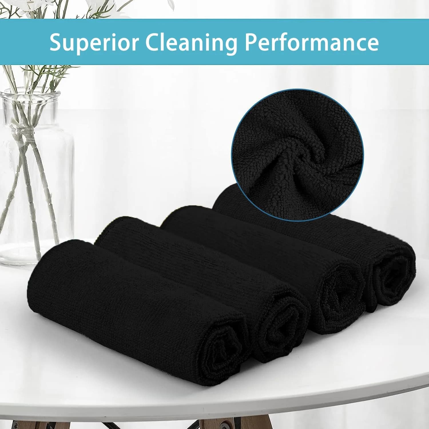 HOMEXCEL Microfiber Cleaning Cloths, 4 Color Assorted | Lint-Free & Scratch-Free - view 2