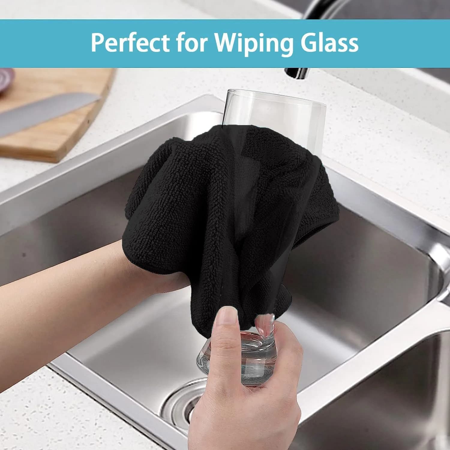 HOMEXCEL Microfiber Cleaning Cloths, 4 Color Assorted | Lint-Free & Scratch-Free - view 6