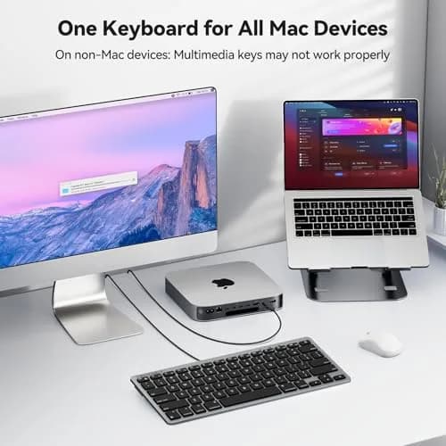TECKNET Wired Mac Keyboard for MacOS Devices with Dual Interface, 78-Key Compact Layout | Ergonomic Typing Angle & Stable Connection thumbnail 7
