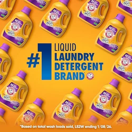 Arm & Hammer Plus OxiClean with Odor Blasters Liquid Laundry Detergent Fresh Burst 2.84 L (96.2 Fl Oz) | Fights 101+ Stains & Odors thumbnail 2
