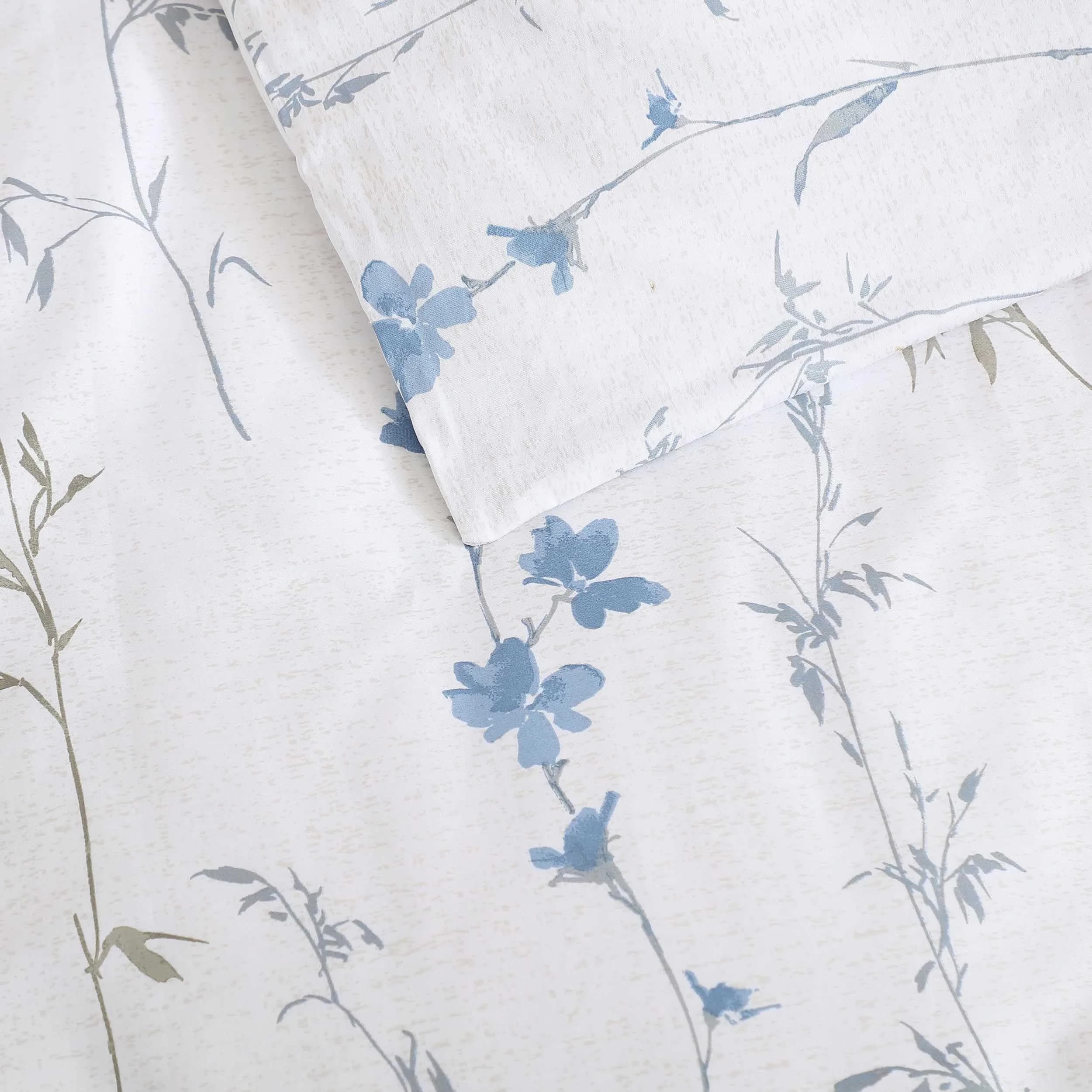 Calvin Klein Duvet Cover Set King Size | Soft Cotton, Floral Pattern, 107"W x 92"L thumbnail 5
