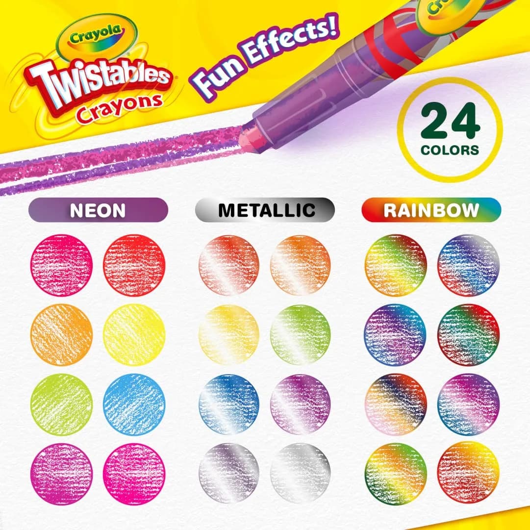 Crayola Mini Twistable Crayons (24 Count) | Non-Toxic Art Supplies - view 3