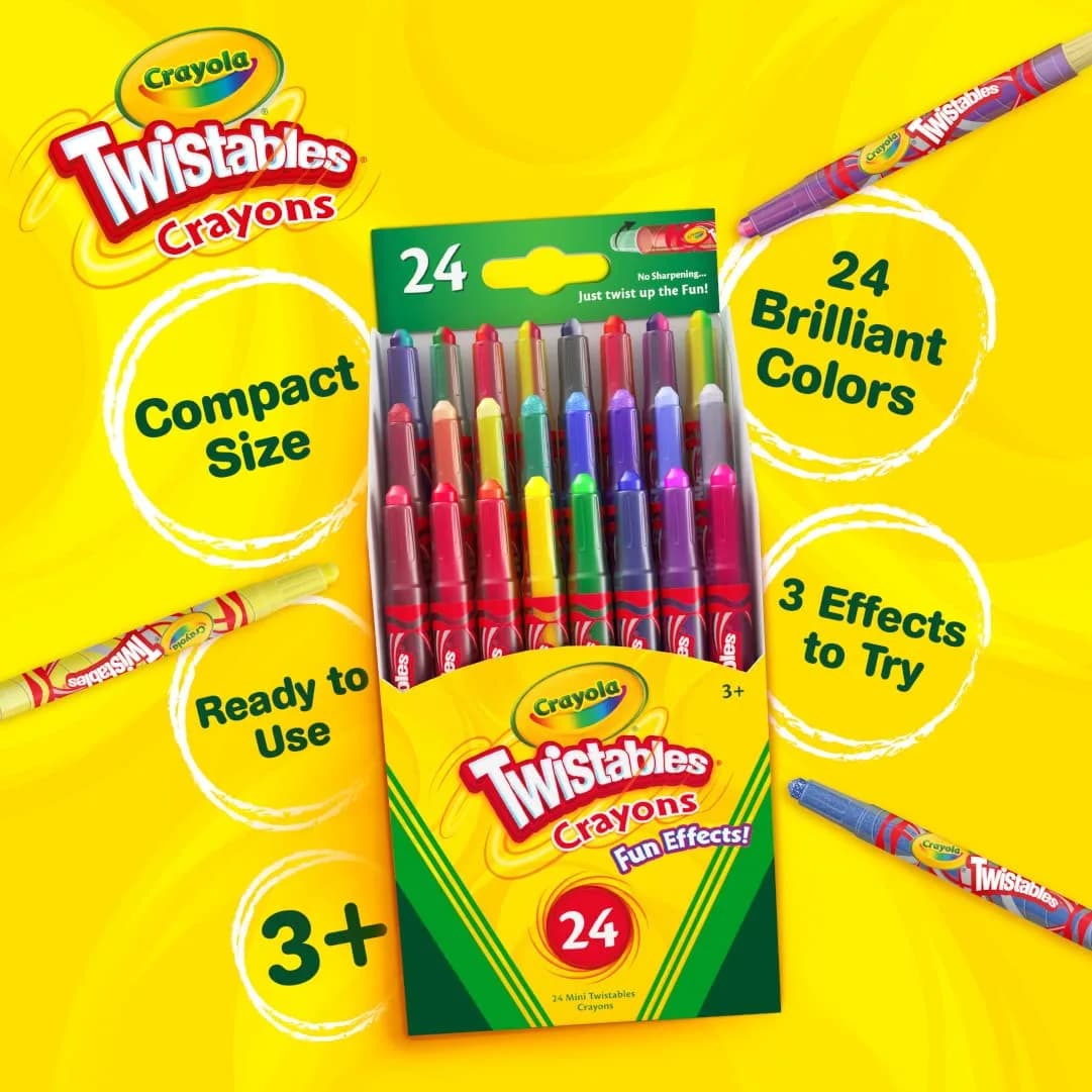 Crayola Mini Twistable Crayons (24 Count) | Non-Toxic Art Supplies - view 5