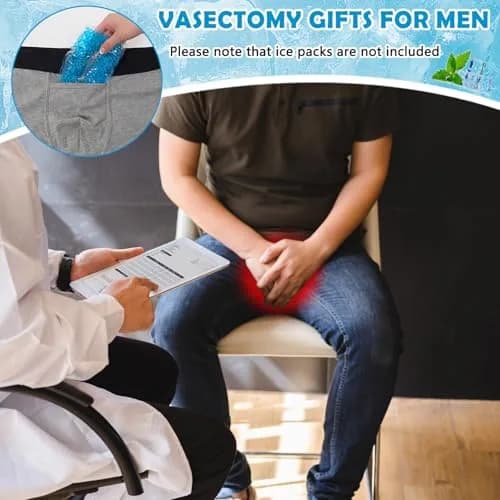 Janmercy Vasectomy Underwear Men Briefs XL | Supportive Ice Pack Pocket for Recovery thumbnail 2