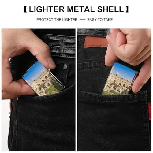 TKJMCSW Israel at The Tower of David Lighter Case Pouch 2.2 x 1.5 in Copper | Scratch & Drop Resistant thumbnail 3