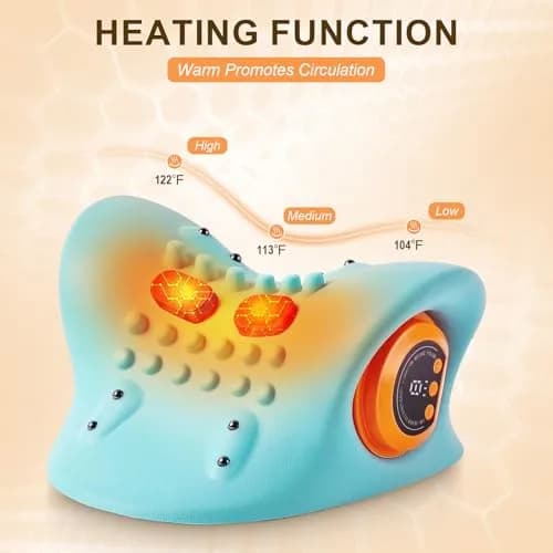 Kalamera Ergonomic Heated Neck Massager Pillow with Vibration Massage | Cordless, Heat & Deep Tissue Relief thumbnail 4