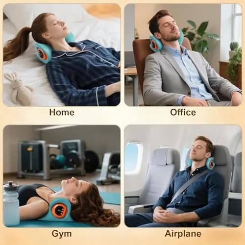 Kalamera Ergonomic Heated Neck Massager Pillow with Vibration Massage | Cordless, Heat & Deep Tissue Relief thumbnail 7