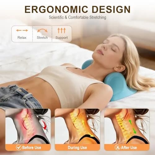 Kalamera Ergonomic Heated Neck Massager Pillow with Vibration Massage | Cordless, Heat & Deep Tissue Relief thumbnail 3