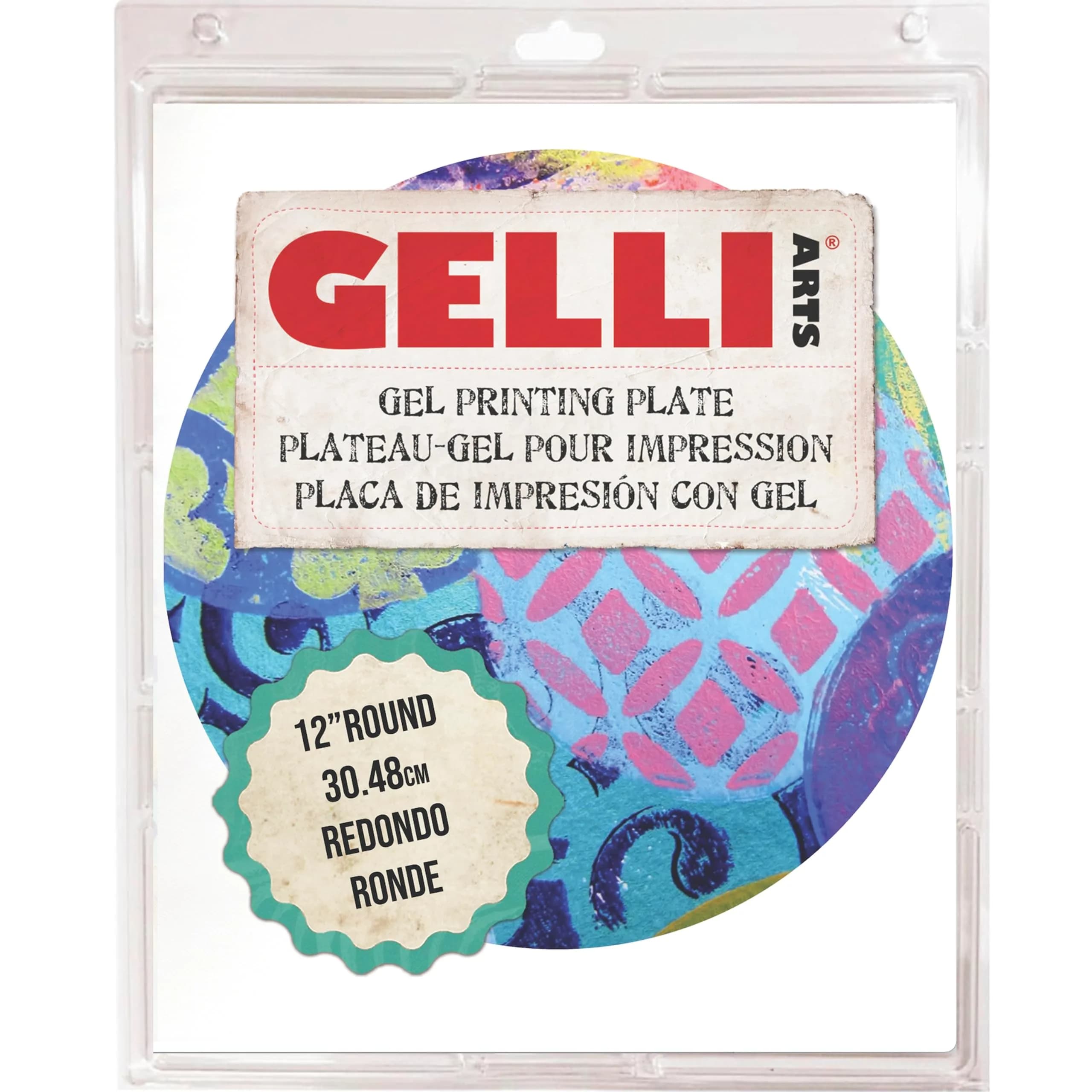 Gelli Arts 12" Round Gel Printing Plate | Monoprinting Made Simple - main product image