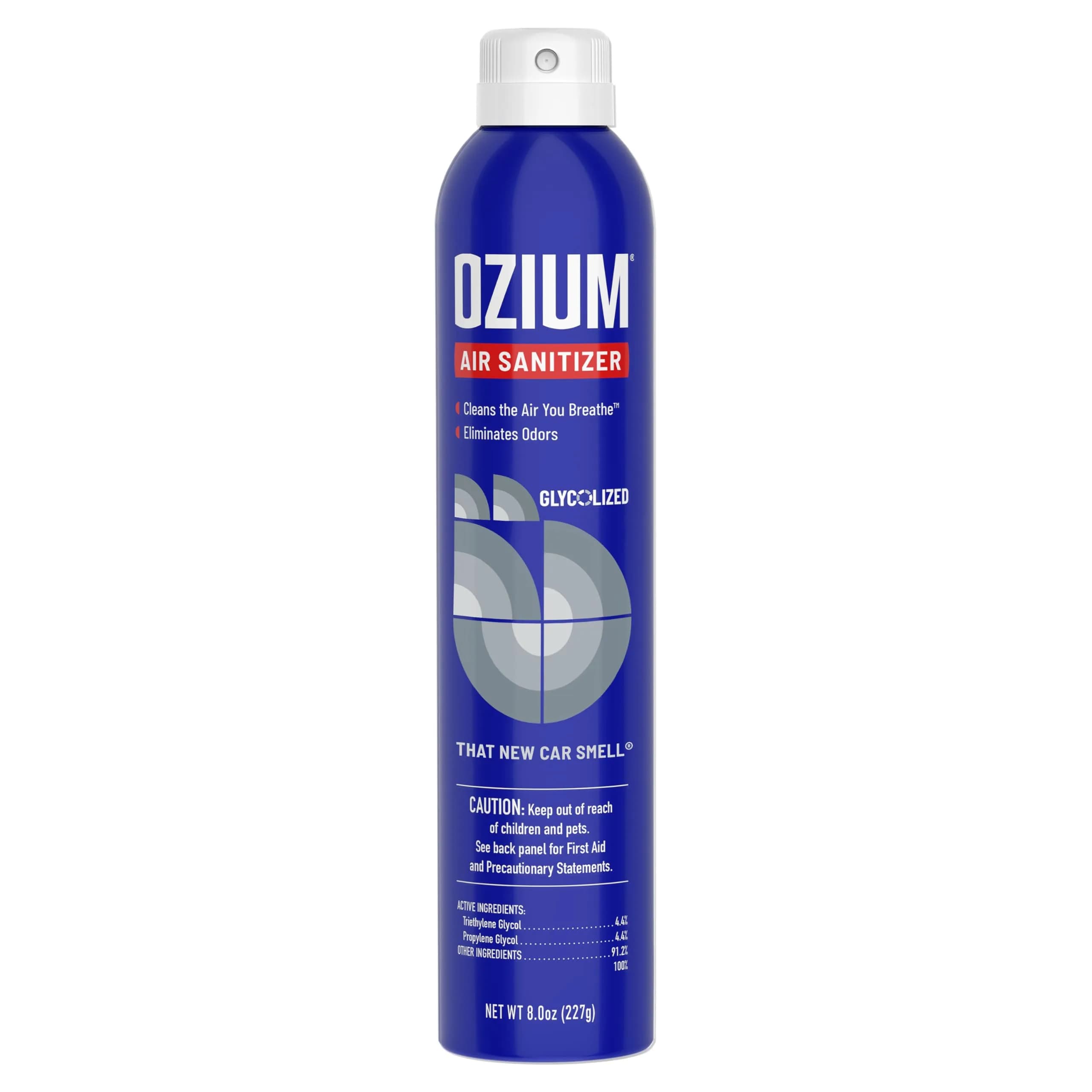 Ozium Air Sanitizer Spray, New Car Scent, 8 Ounce (Pack of 1) | Eliminates Odors, Reduces Airborne Bacteria - main product image