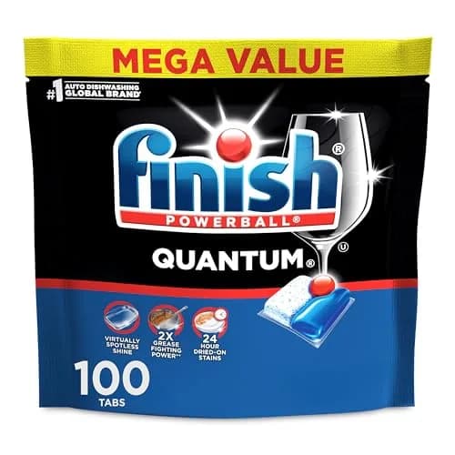 Finish Quantum Dishwasher Pods 100 Count | 24-Hour Dried-On Stain Removal thumbnail 1