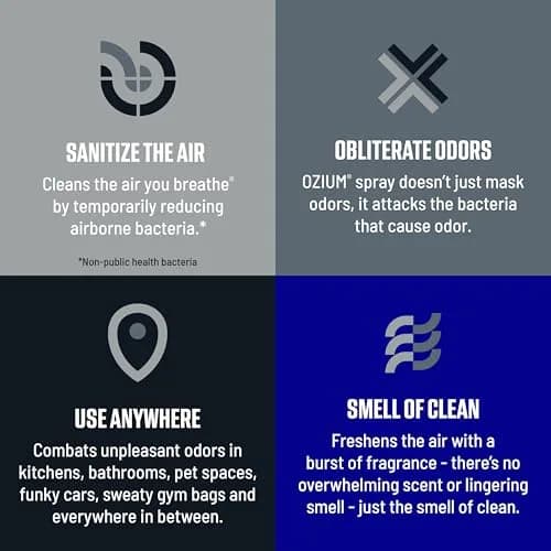 Ozium Air Sanitizer Spray, 237ml (8 Fl Oz) | Eliminates Odors & Sanitizes Air thumbnail 3