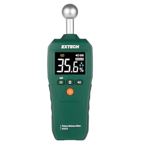 Extech MO57A Pinless Moisture Meter with Spherical Sensor, 100mm (4in) Depth | Non-Destructive Wood, Drywall, Concrete Moisture Reader thumbnail 1