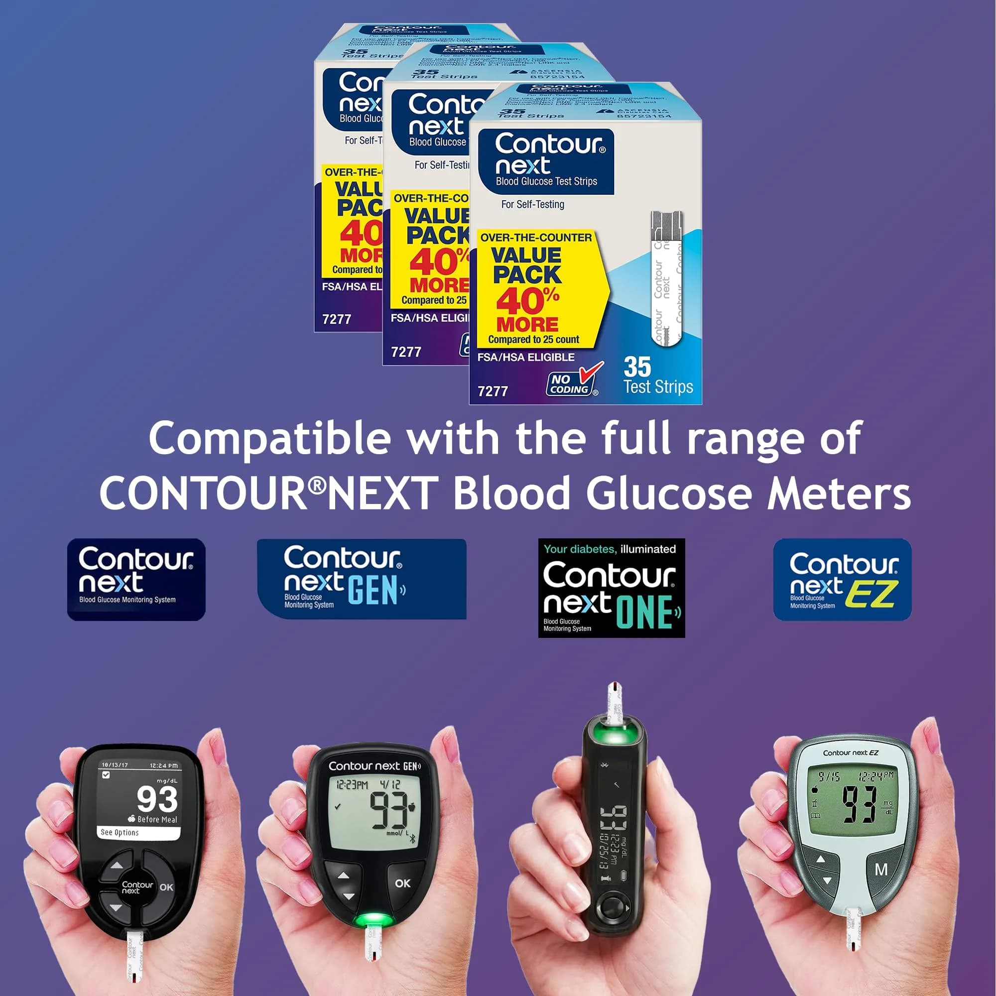 Ascensia Contour Next Blood Glucose Test Strips 105 Count (3x35ct) | Proven Accuracy for Diabetes Management - view 4