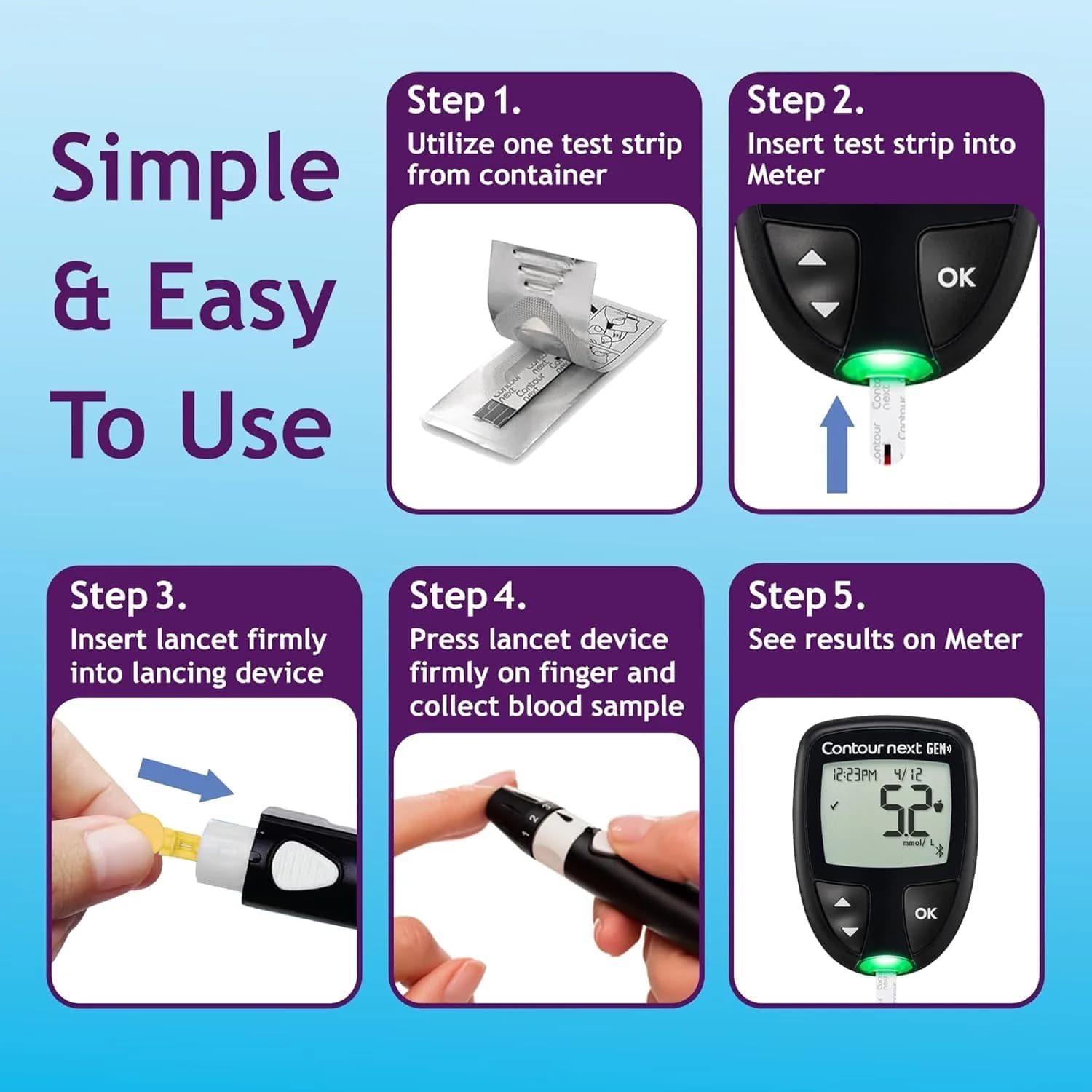 Ascensia Contour Next Blood Glucose Test Strips 105 Count (3x35ct) | Proven Accuracy for Diabetes Management - view 5