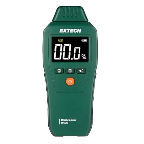 Extech MO50A Compact Pin Moisture Meter | 6.7 x 2.7 x 1.3 inches (17 x 6.9 x 3.3 cm) | Wood 5-50%, Building Materials 1.5-33% thumbnail 1