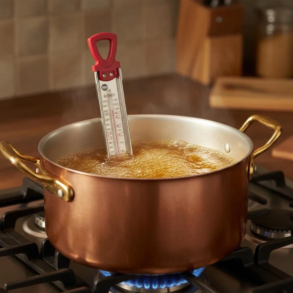 Taylor Food Network Stainless Steel Candy & Deep Fry Thermometer - Red | Accurate Temperature Control for Confectionery & Frying - view 6