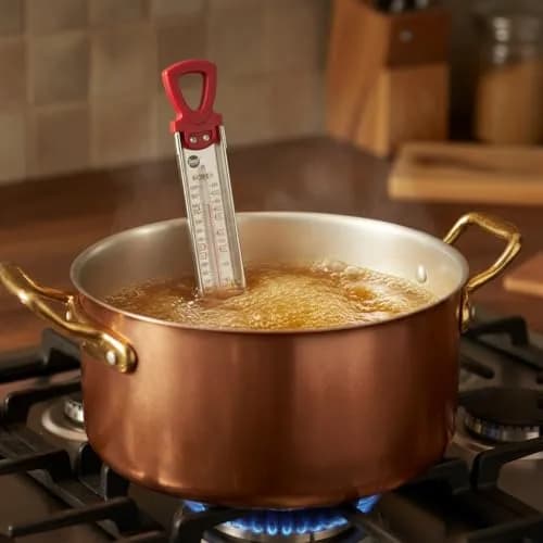 Taylor Food Network Stainless Steel Candy & Deep Fry Thermometer, Red | 100-400°F (38-204°C) thumbnail 7