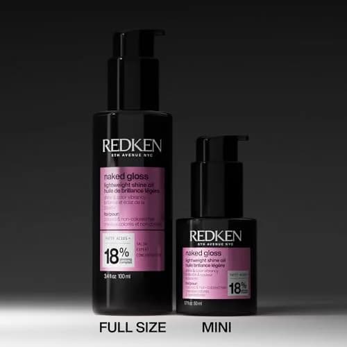 Redken Naked Gloss Lightweight Shine Hair Oil 1.6 Fl Oz (47 ml) | Professional Shine & Heat Protection thumbnail 5
