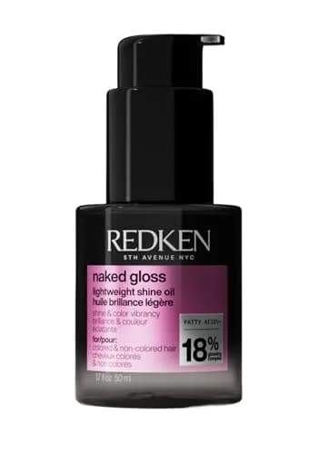 Redken Naked Gloss Lightweight Shine Hair Oil 1.6 Fl Oz (47 ml) | Professional Shine & Heat Protection thumbnail 1
