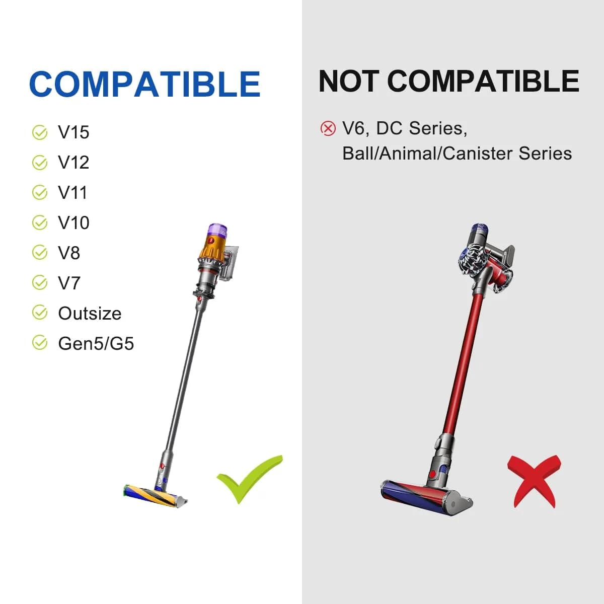 LANMU Crevice Tool for Dyson V15 V12 V11 V10 V9 V8 V7 Gen5 Vacuum Cleaners | Cleans Hard-to-Reach Gaps - view 4