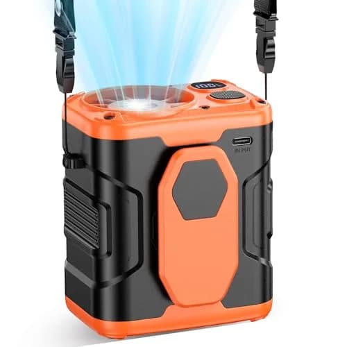 coldSky Upgraded Waist Fan 5 Speeds Clip On Fan, 24 Hrs Cooling for Outdoor thumbnail 1